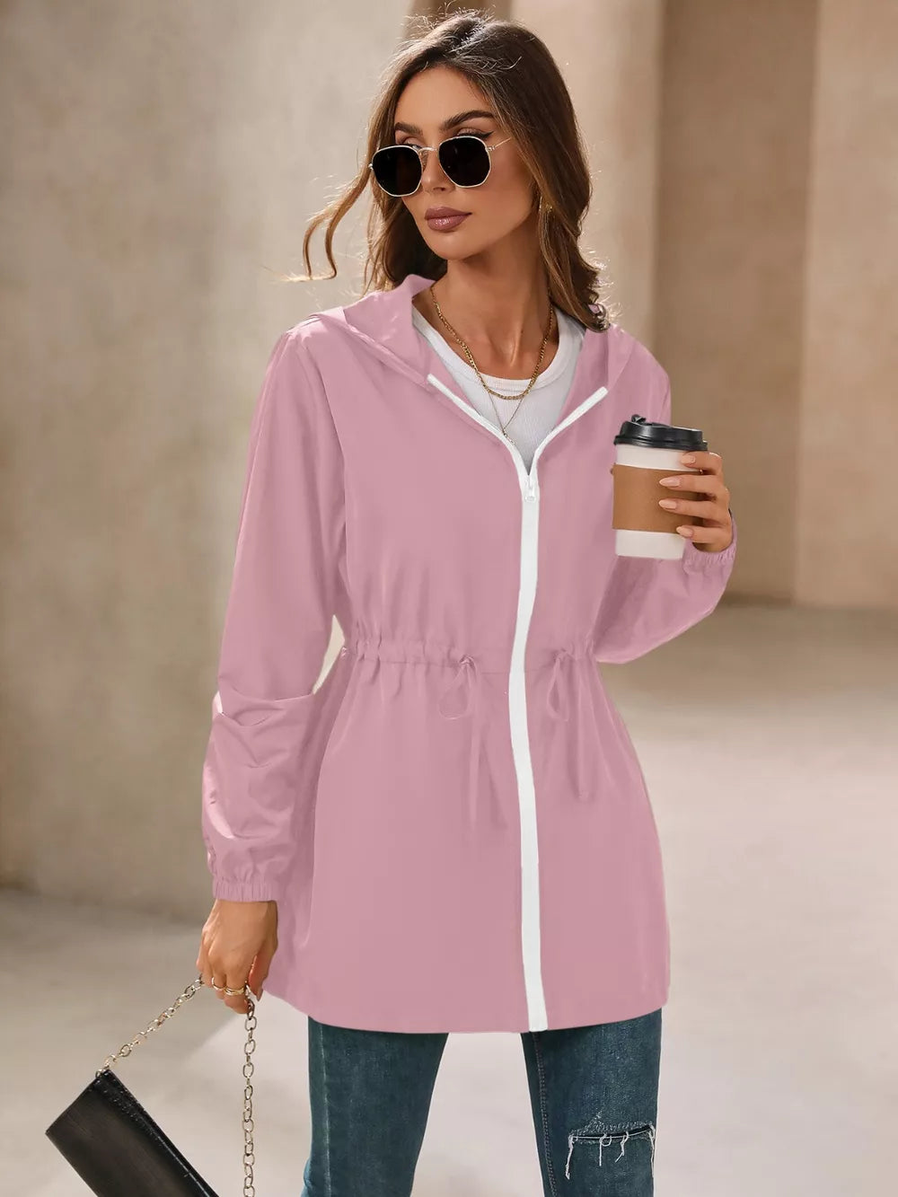 Iria · cortavientos impermeable con capucha — vista 9
