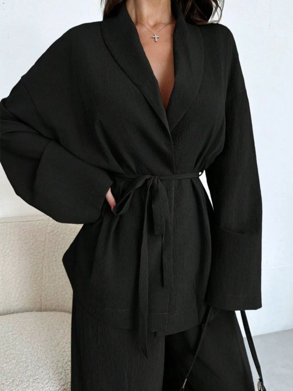 Cala · conjunto de top con lazada y pantalón ancho — vista 11