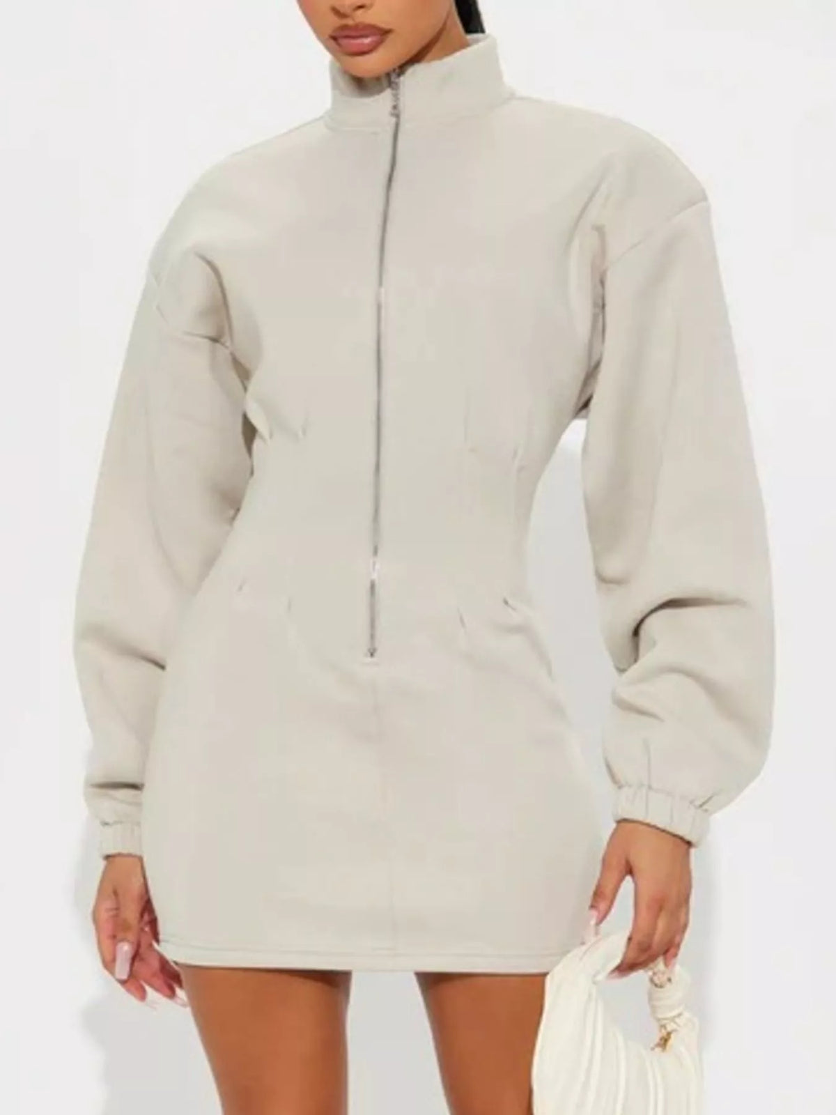 Lara · vestido corto de algodón con cremallera — vista 6