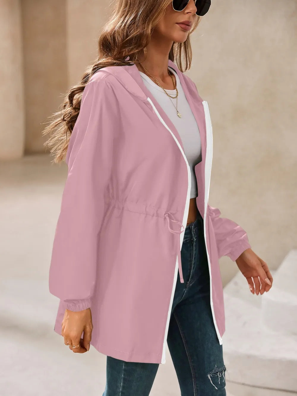 Iria · cortavientos impermeable con capucha — vista 8