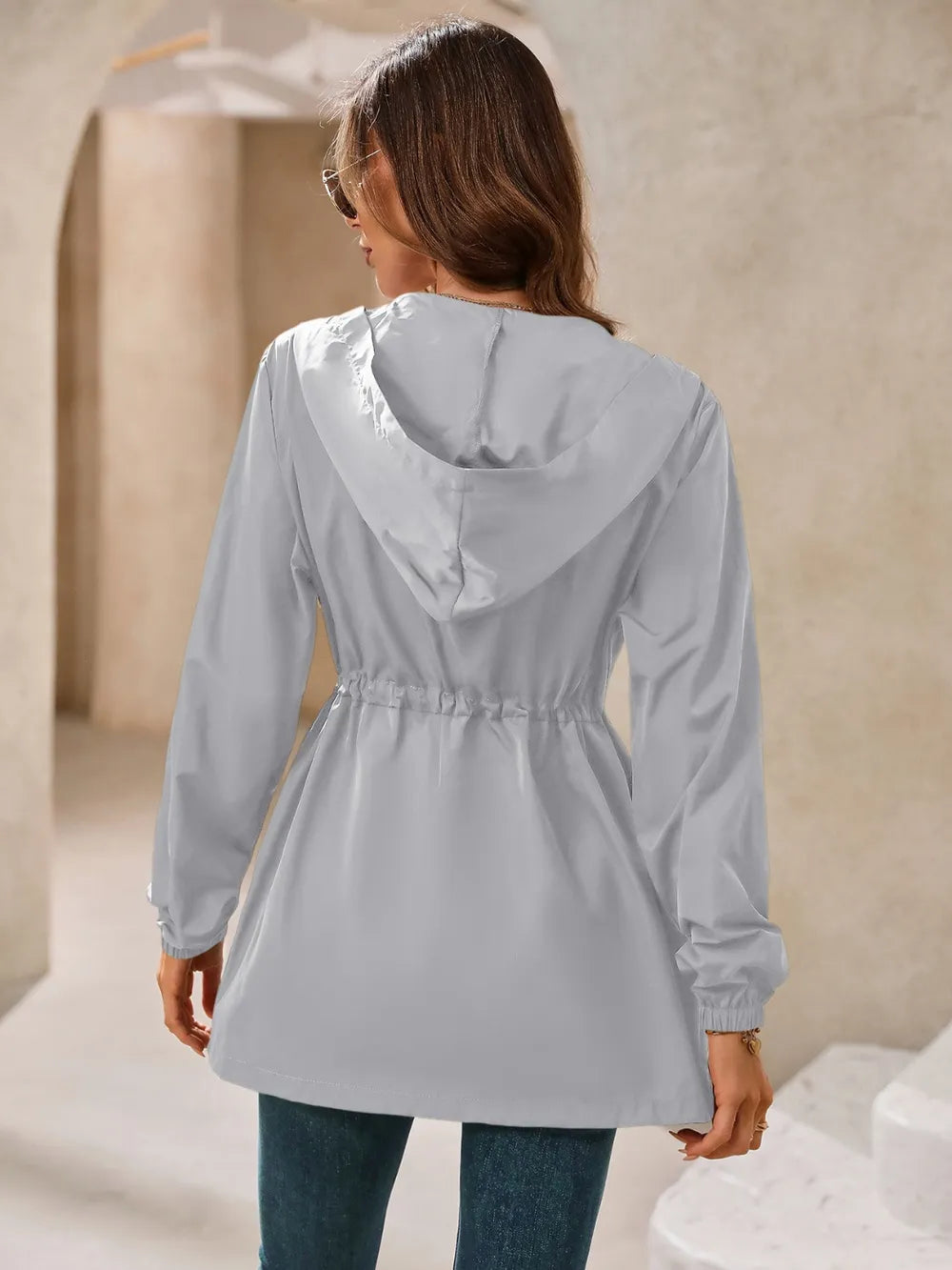 Iria · cortavientos impermeable con capucha — vista 12