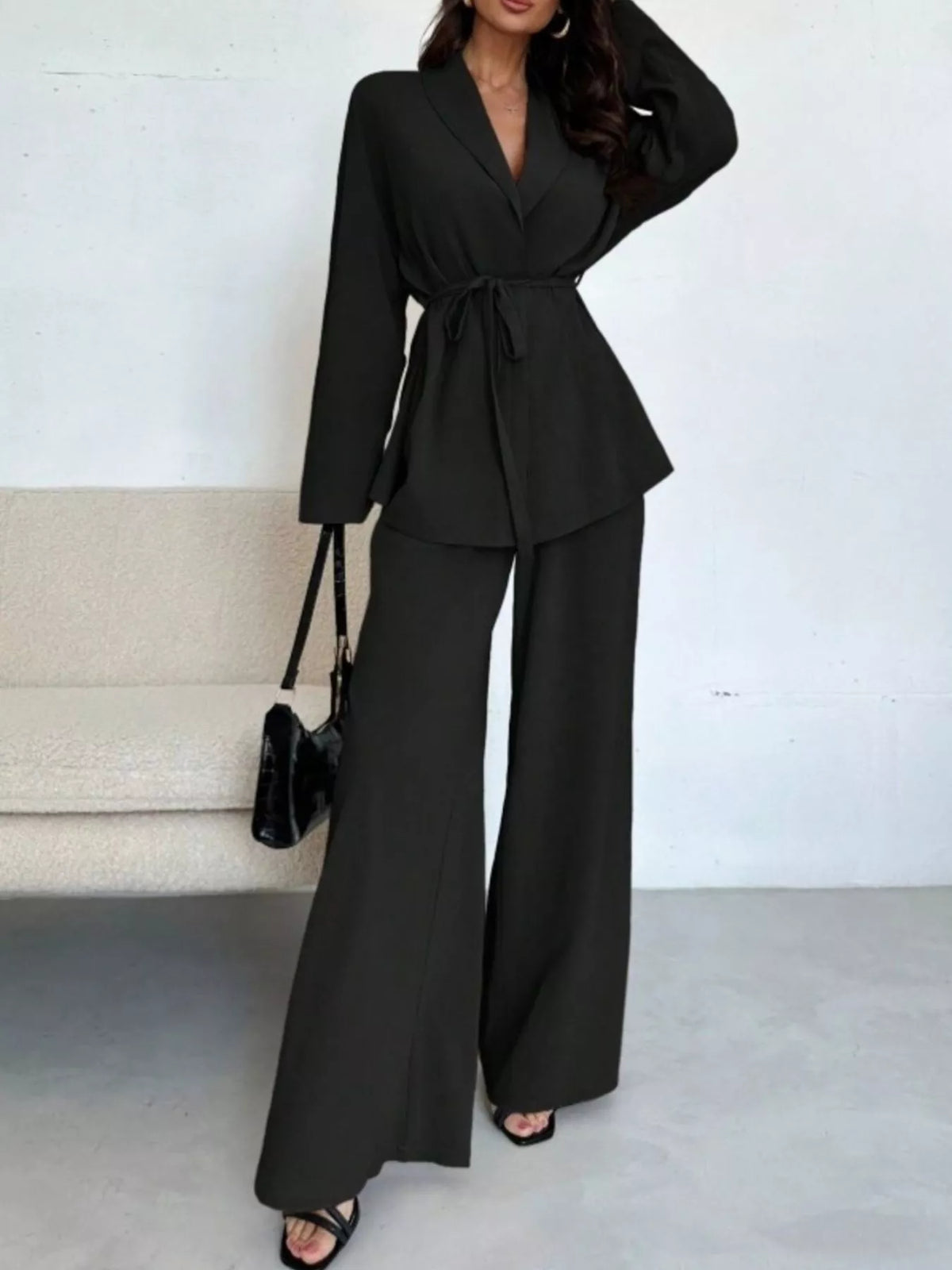 Cala · conjunto de top con lazada y pantalón ancho — vista 7