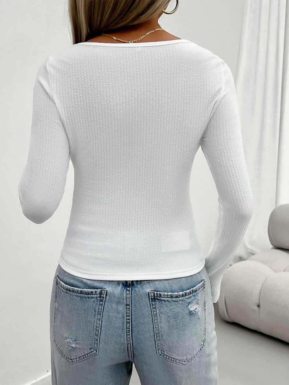 Uma · camiseta de manga larga con encaje — vista 10