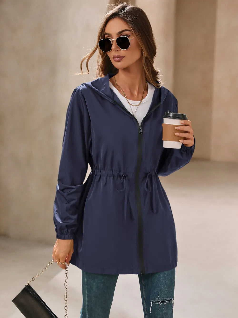 Iria · cortavientos impermeable con capucha — vista 24