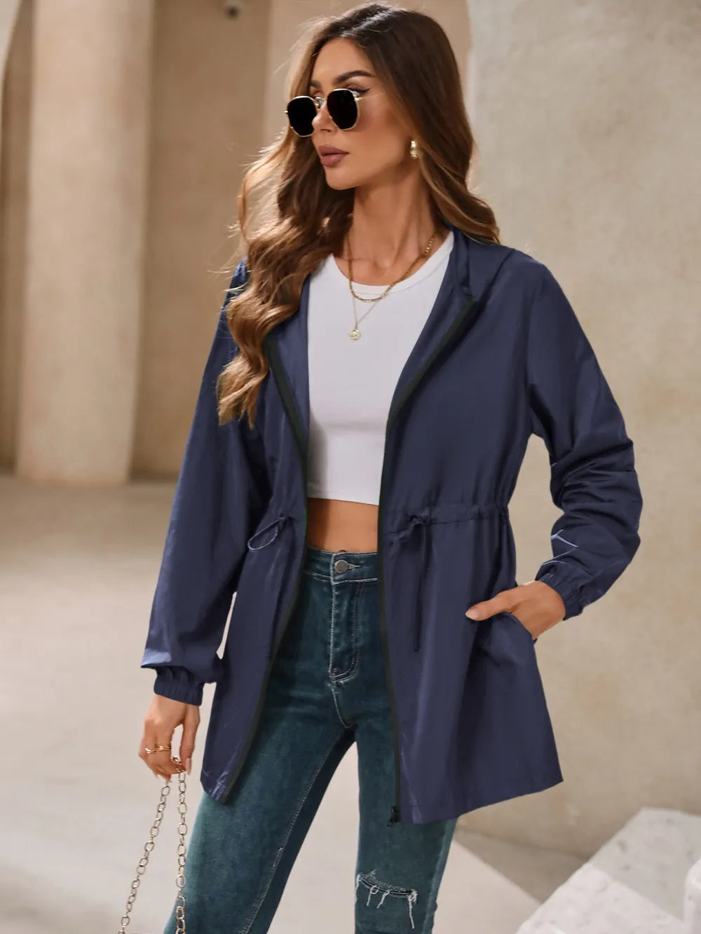 Iria · cortavientos impermeable con capucha — vista 21