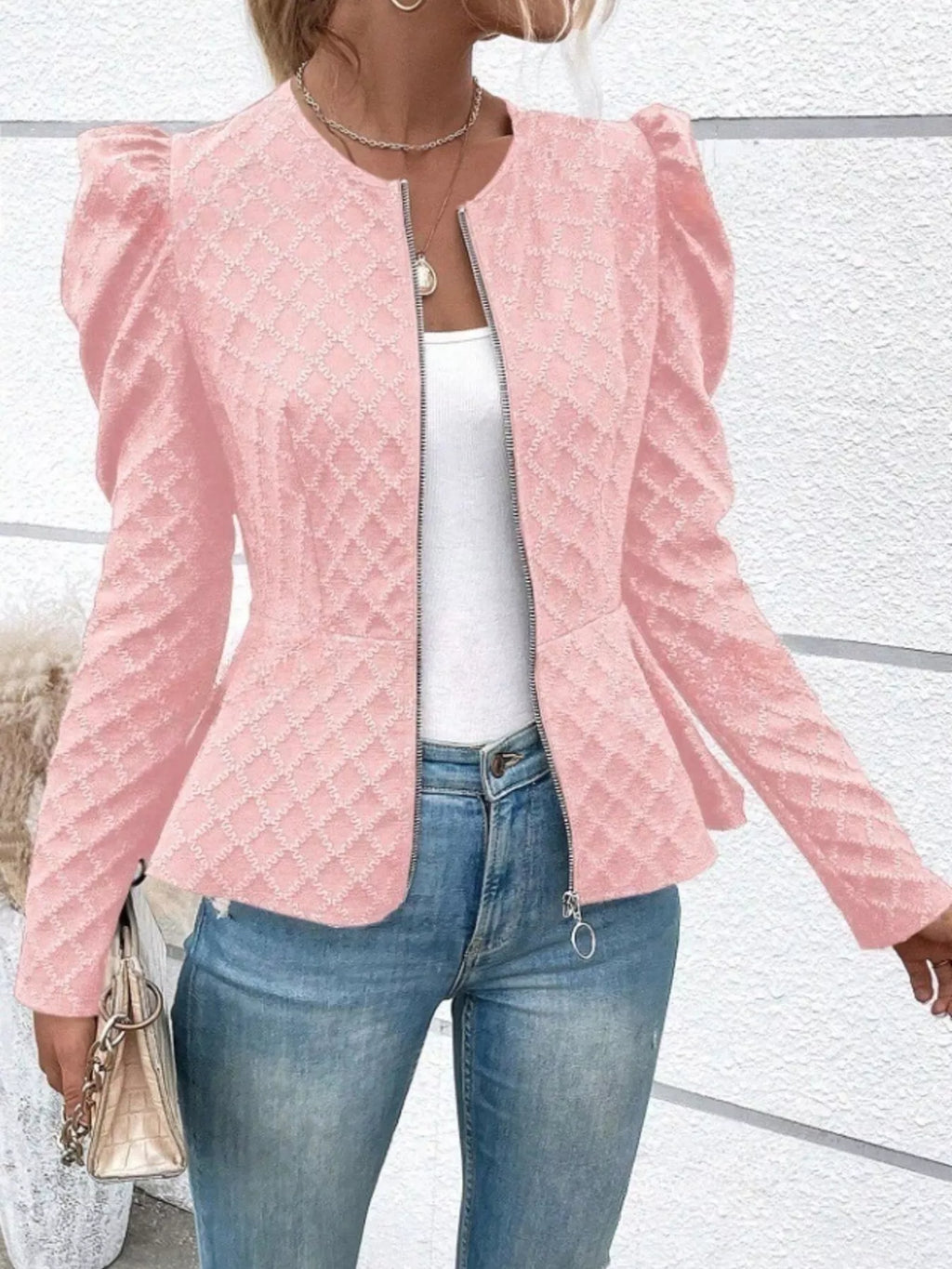 Berta · chaqueta de jacquard con manga abullonada — vista 7