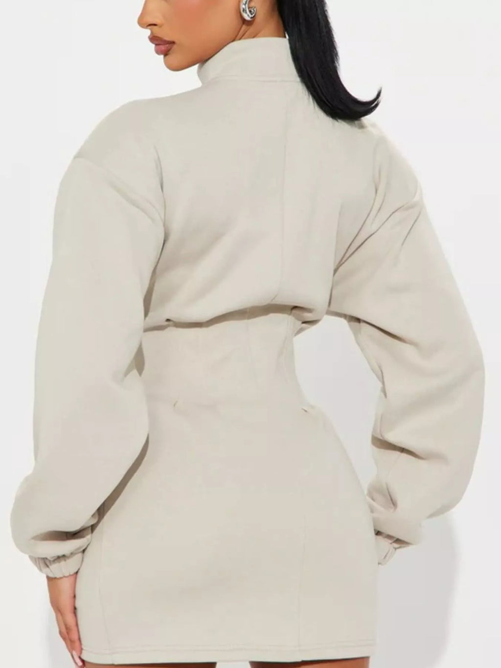 Lara · vestido corto de algodón con cremallera — vista 7