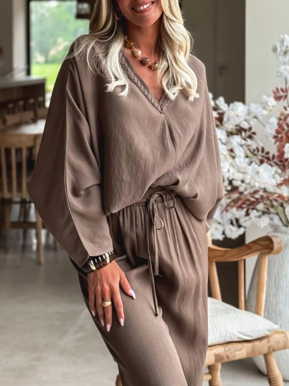 Erin · conjunto de top trenzado y pantalón de cordones — vista 6