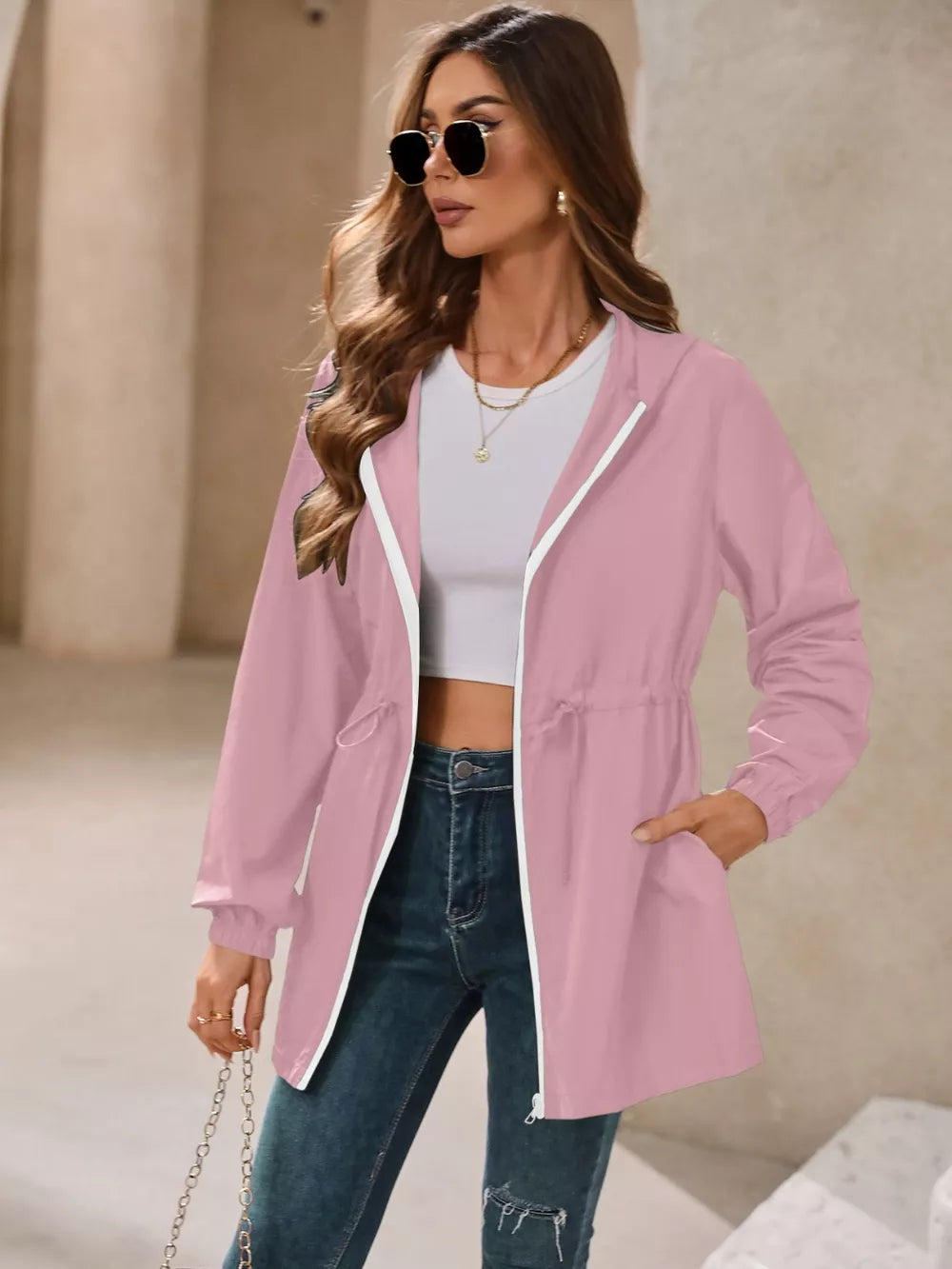 Iria · cortavientos impermeable con capucha — vista 6