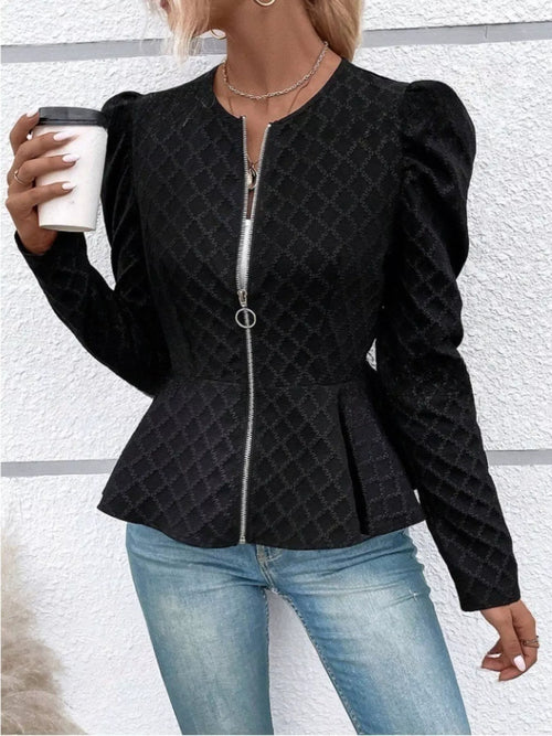 Berta · chaqueta de jacquard con manga abullonada — vista 2