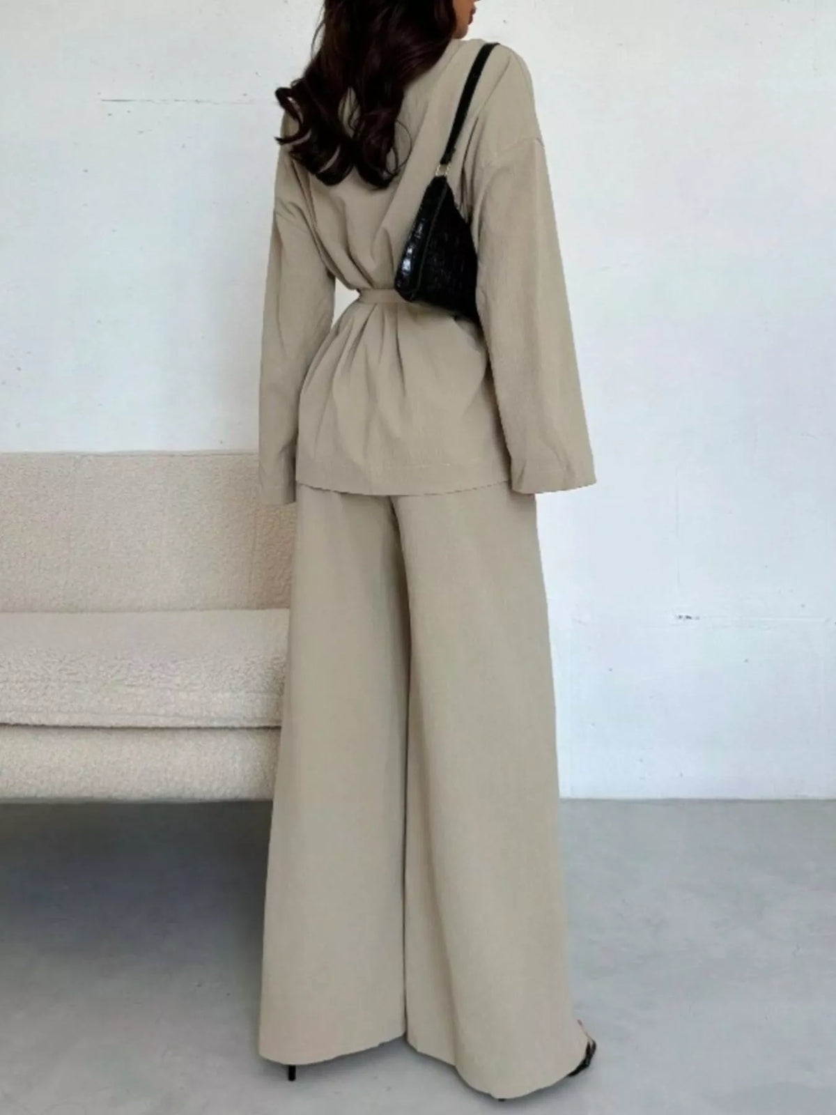 Cala · conjunto de top con lazada y pantalón ancho — vista 6