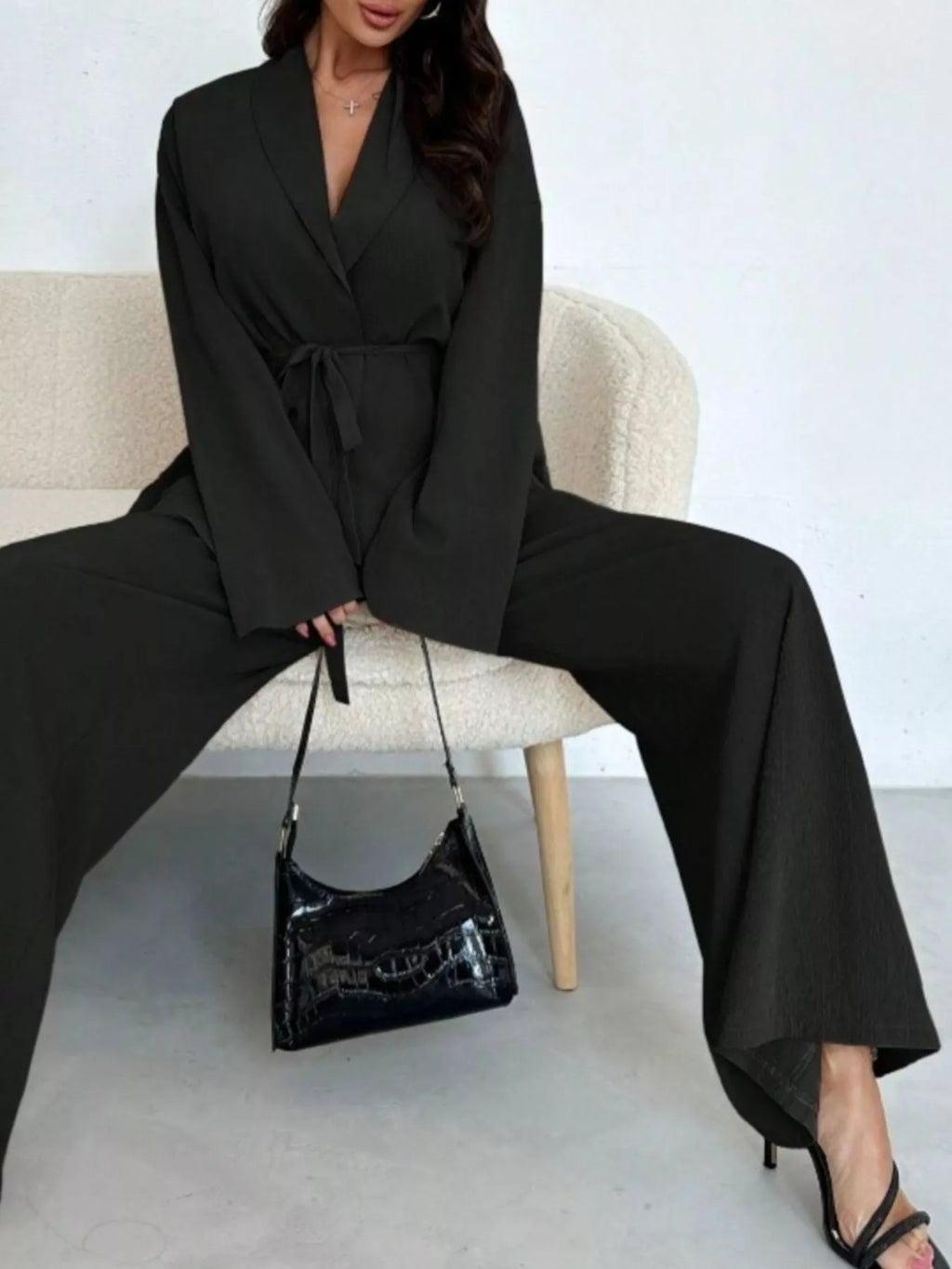 Cala · conjunto de top con lazada y pantalón ancho — vista 10
