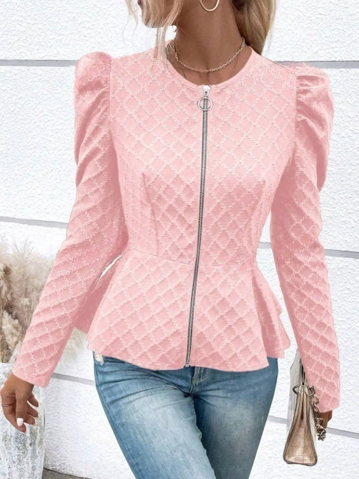 Berta · chaqueta de jacquard con manga abullonada — vista 8