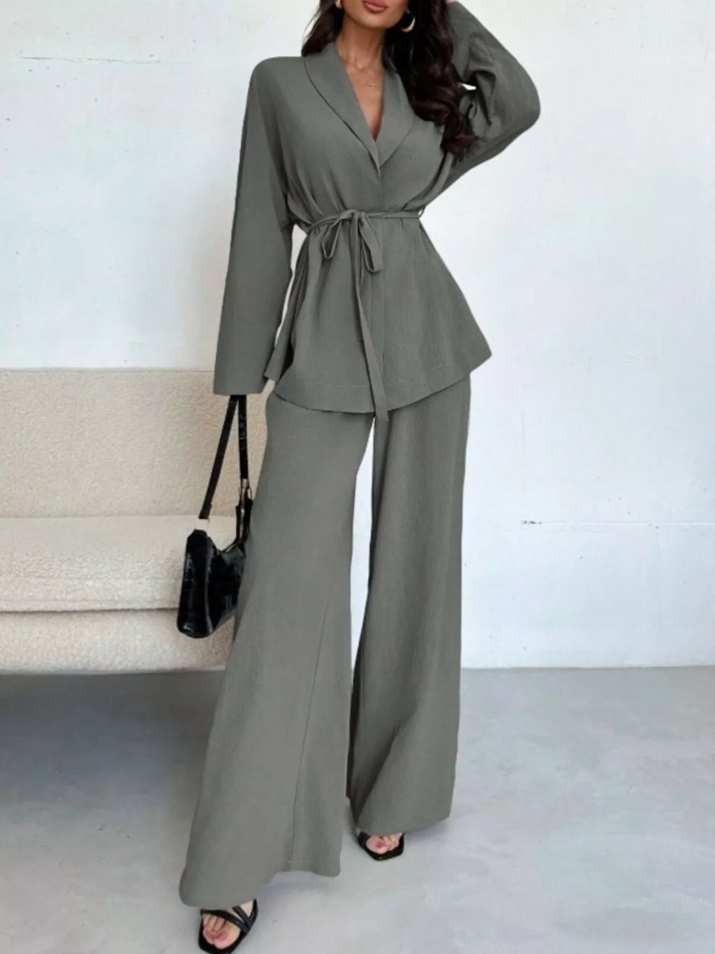 Cala · conjunto de top con lazada y pantalón ancho — vista 18