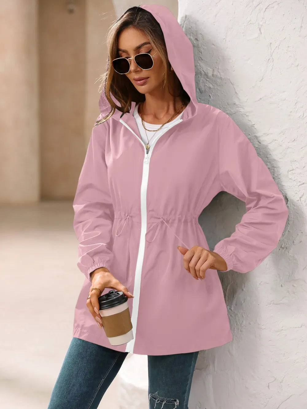 Iria · cortavientos impermeable con capucha — vista 10