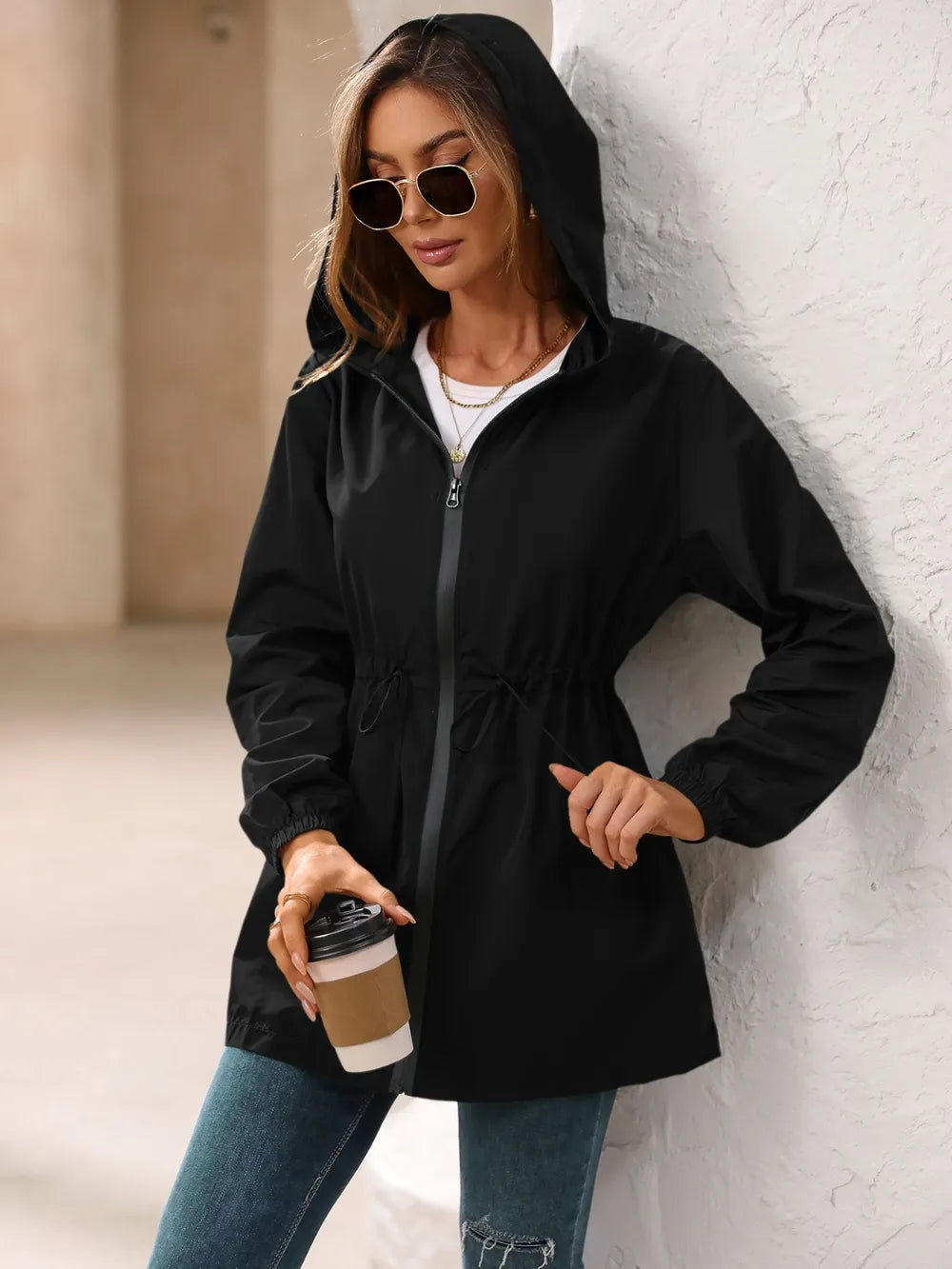 Iria · cortavientos impermeable con capucha — vista 20